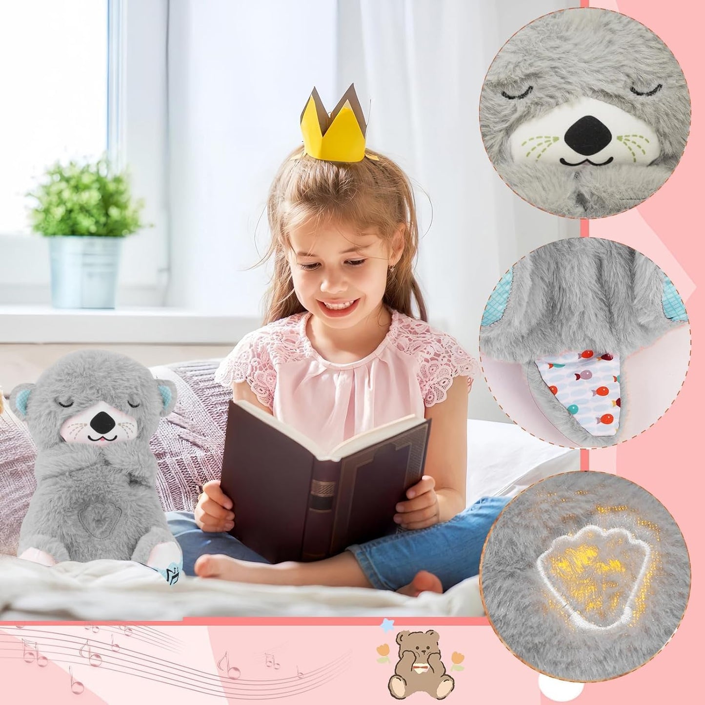 Breathing Teddy Bear Soothing Companion for Anxiety & Sleep