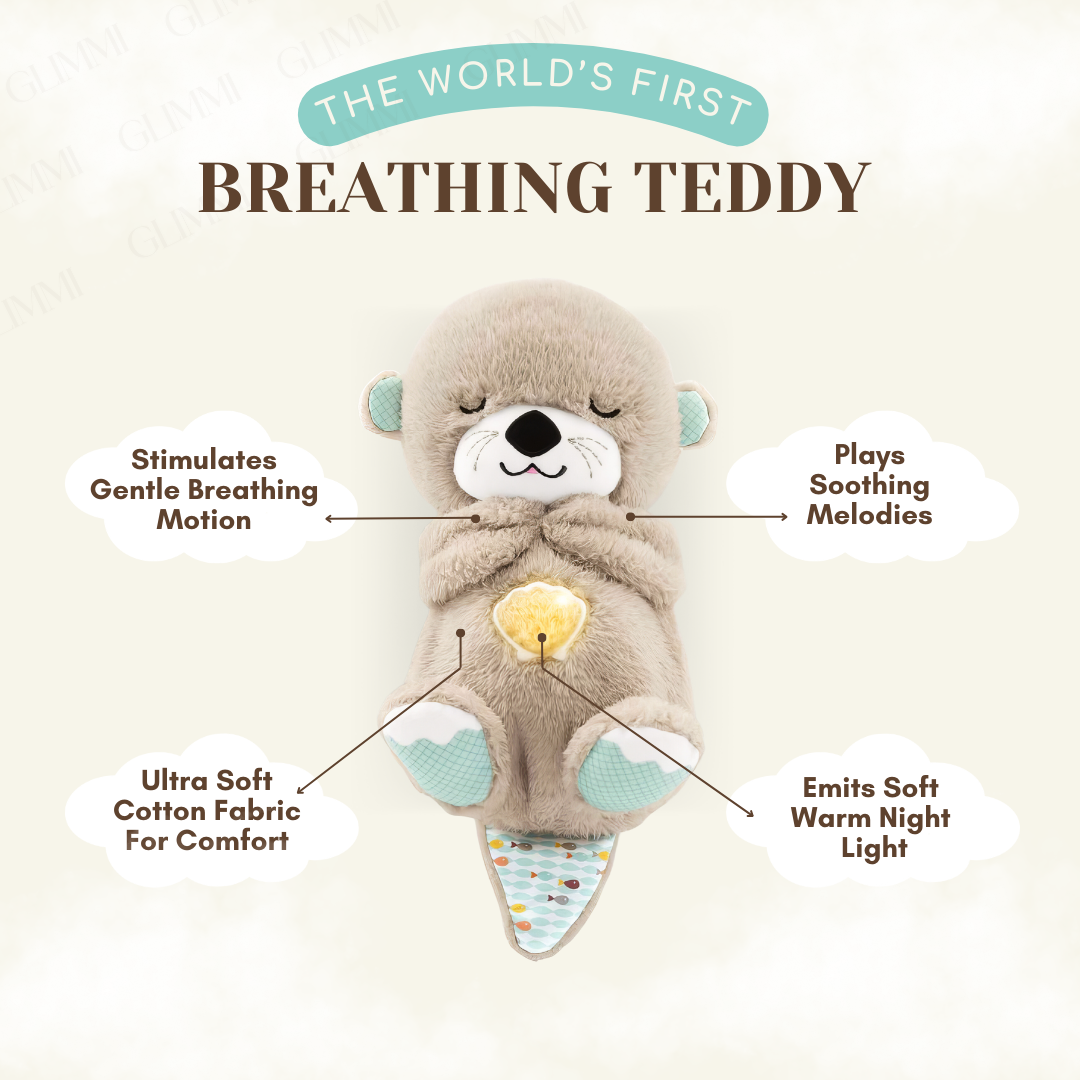 Breathing Teddy Bear Soothing Companion for Anxiety & Sleep