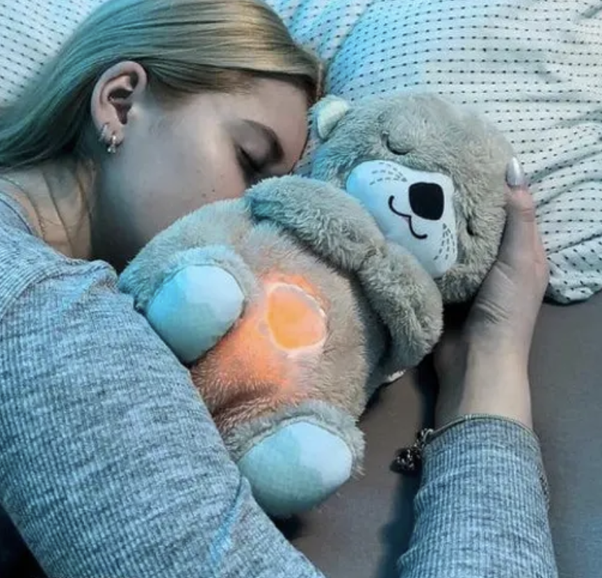 Breathing Teddy Bear Soothing Companion for Anxiety & Sleep